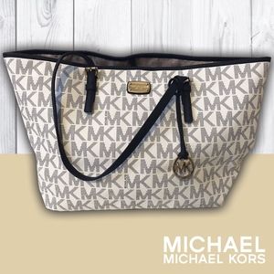 Blue & White Michael Kors Tote